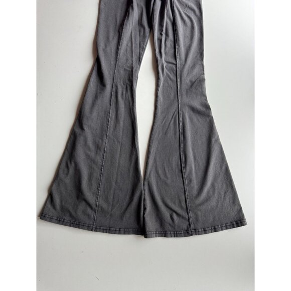 Urban Outfitters OUT FROM UNDER Aria Grey Cotton Seamed Flared Pants, Size S - Picture 7 of 13